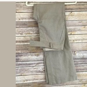 THE ROW classic twill khaki trousers small NWOT